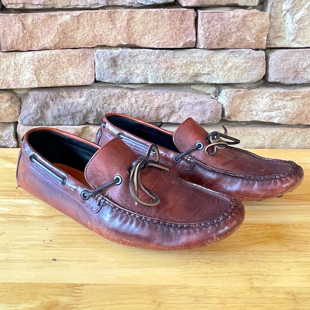 Frye Russel Tie Mocs Leather Slip On